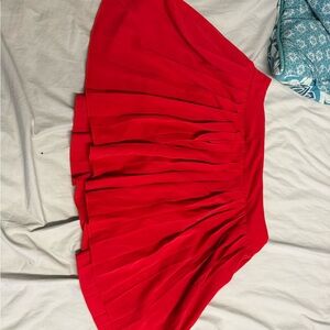 SHEIN Vibrant Red A-Line Skirt with built in shorts